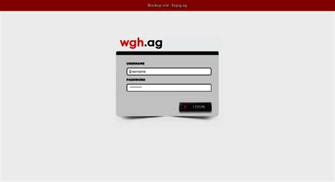 The client has sole responsibility for their specific password and account number. . Wgh ag login